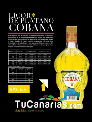 Licor de Platano de Canarias Cobana
